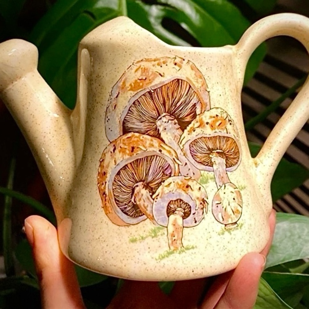 vintage plant watering can x cottage core